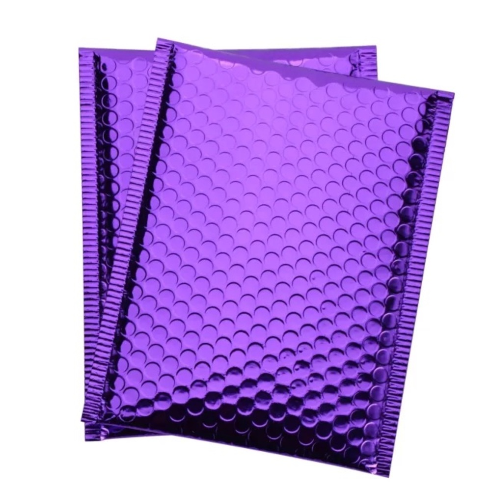 Metallic bubble mailer for cosmetics Jewelry etc